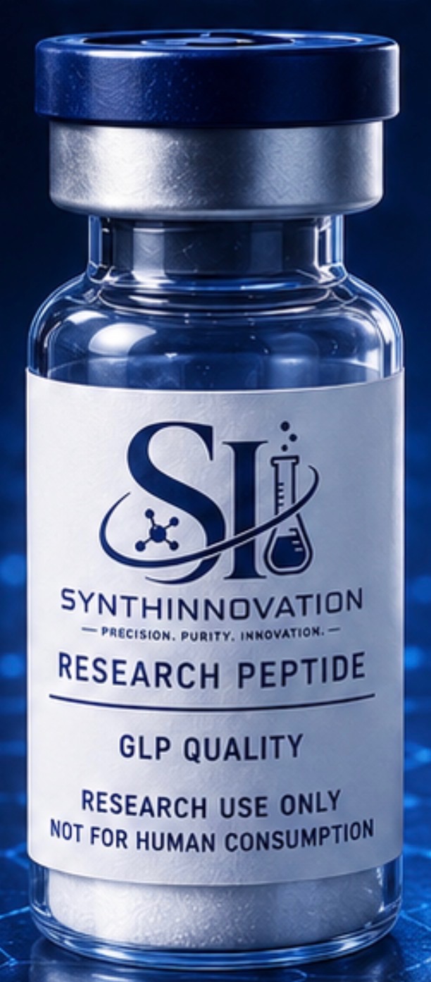 Tall product container with label in front of a clean background